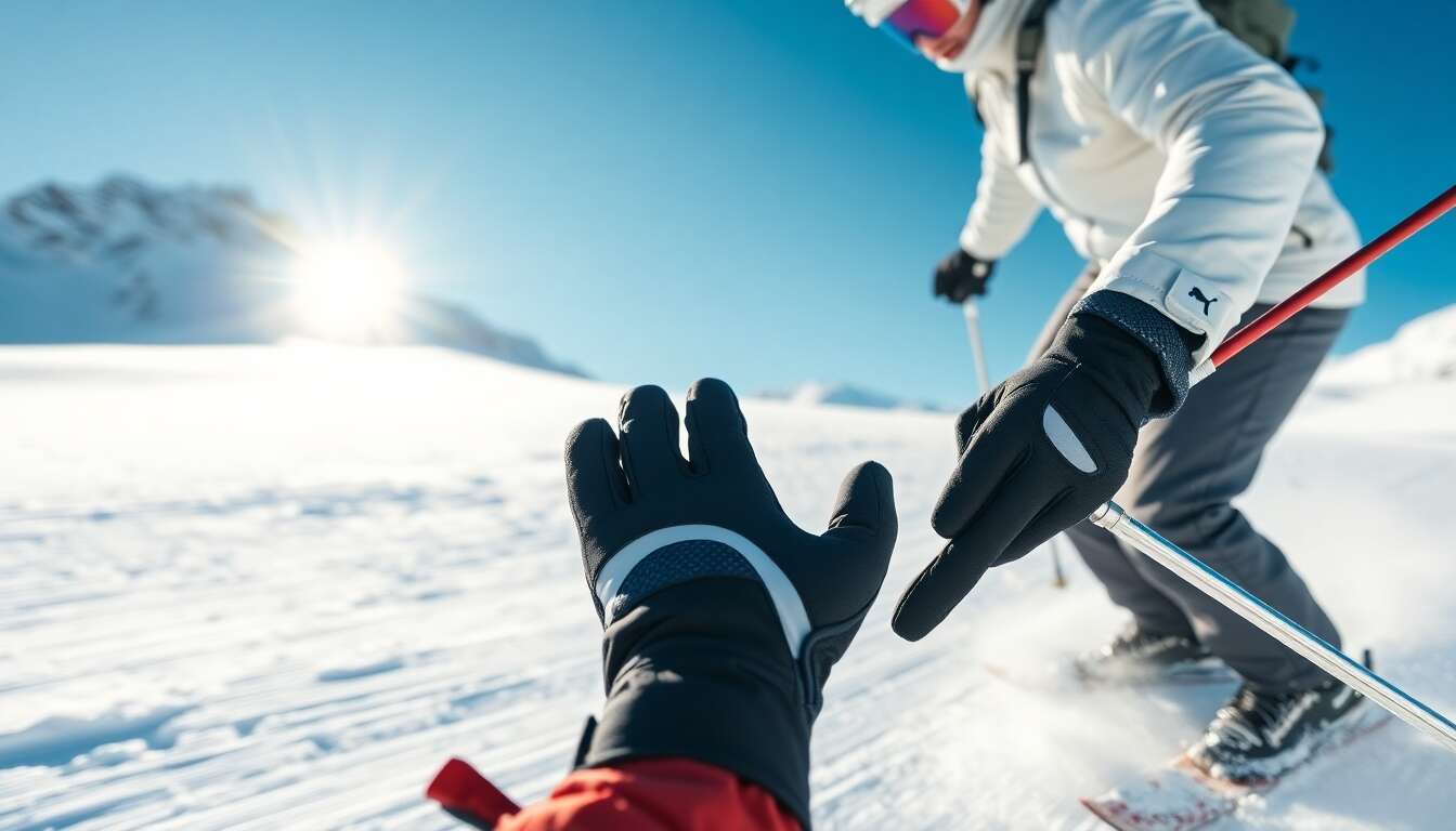 Gants De Snowboard Imperméables Roses Avec Protection Des Poignets Et Compatibilite Avec Ecran Tactile