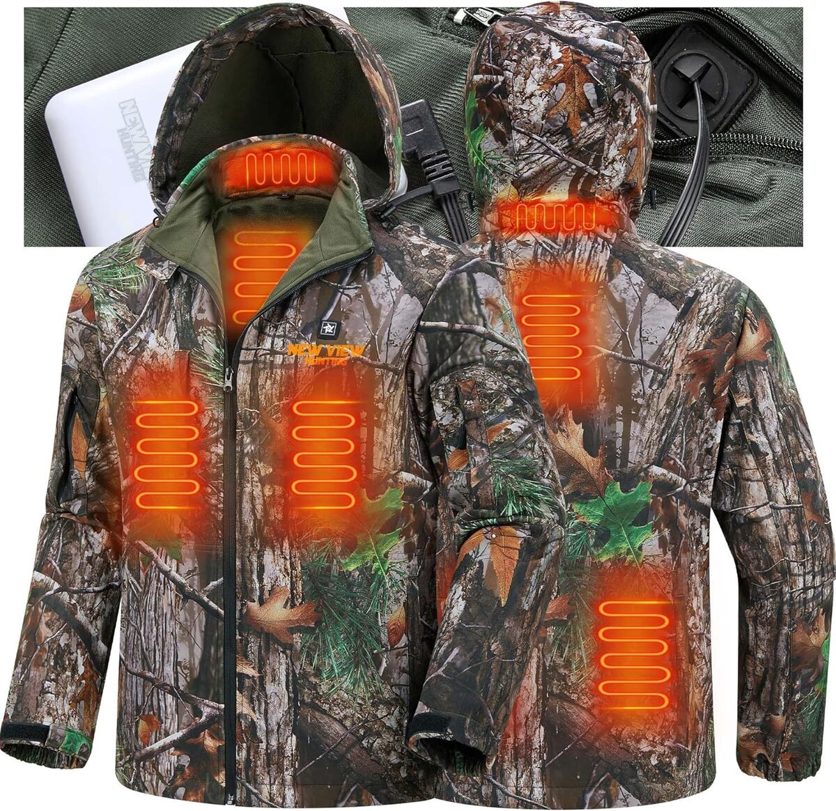 Veste Chauffante Homme/femme 2024 - Manches Longues, 3 Niveaux De Chauffage, Légère Et Coupe-vent - Idéale Travail Extérieur, Ski, Randonnée