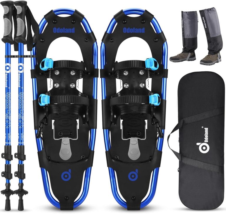 Kit Raquettes Complet Raquettes à Neige 4 En 1 - Avec Bâtons, Guêtres Et Sac - Hommes, Femmes, Enfants - 25 Raquettes Neige Randonnée