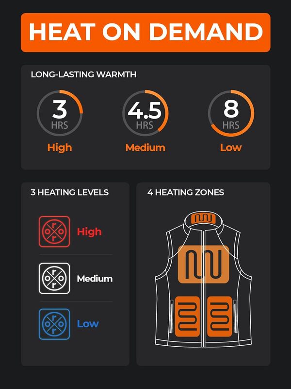 ORORO Gilet Polaire Chauffant Femme Avec Batterie Veste Polaire Chauffante Sans Manche Femme Manteau Sans Manche Chauffant - Chargeur Non Inclus