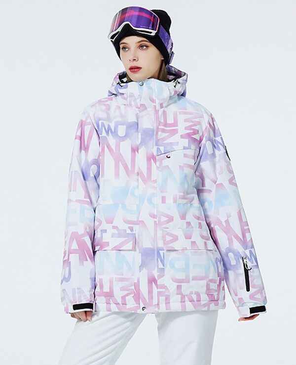 HOTIAN Ensemble veste et pantalon de ski pour femme - 2 pièces - Ensemble de ski pour femme - Hiver chaud - Neige - Ensemble de ski - Imperméable - Coupe-vent