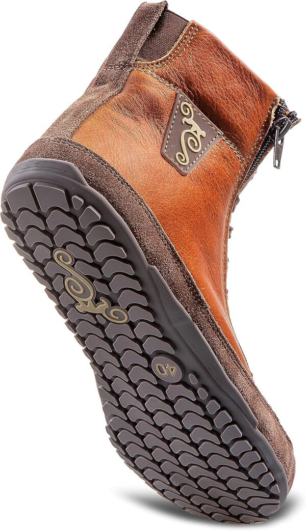 Magical Shoes Chaussures Minimalistes Barefoot Femme & Homme, Bottes Chaudes avec Doublure en Laine, Demi Bottes Cuir & Vagen, Barefoot Shoes Hiver, T. 36-47, Alaskan