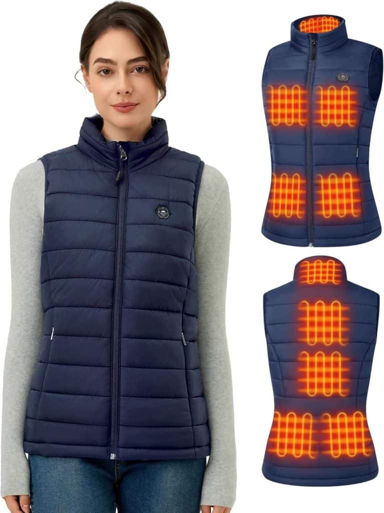 Essai du gilet chauffant GOTOBI femme : 9 zones de chauffage, 7, 4V