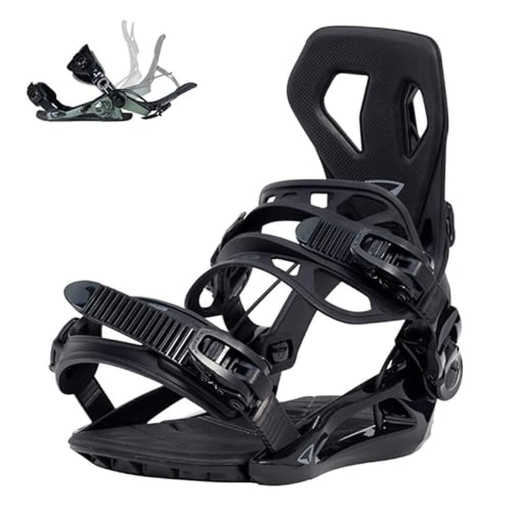 Test des fixations snowboard automatiques Bextreme SP modèle Private Black