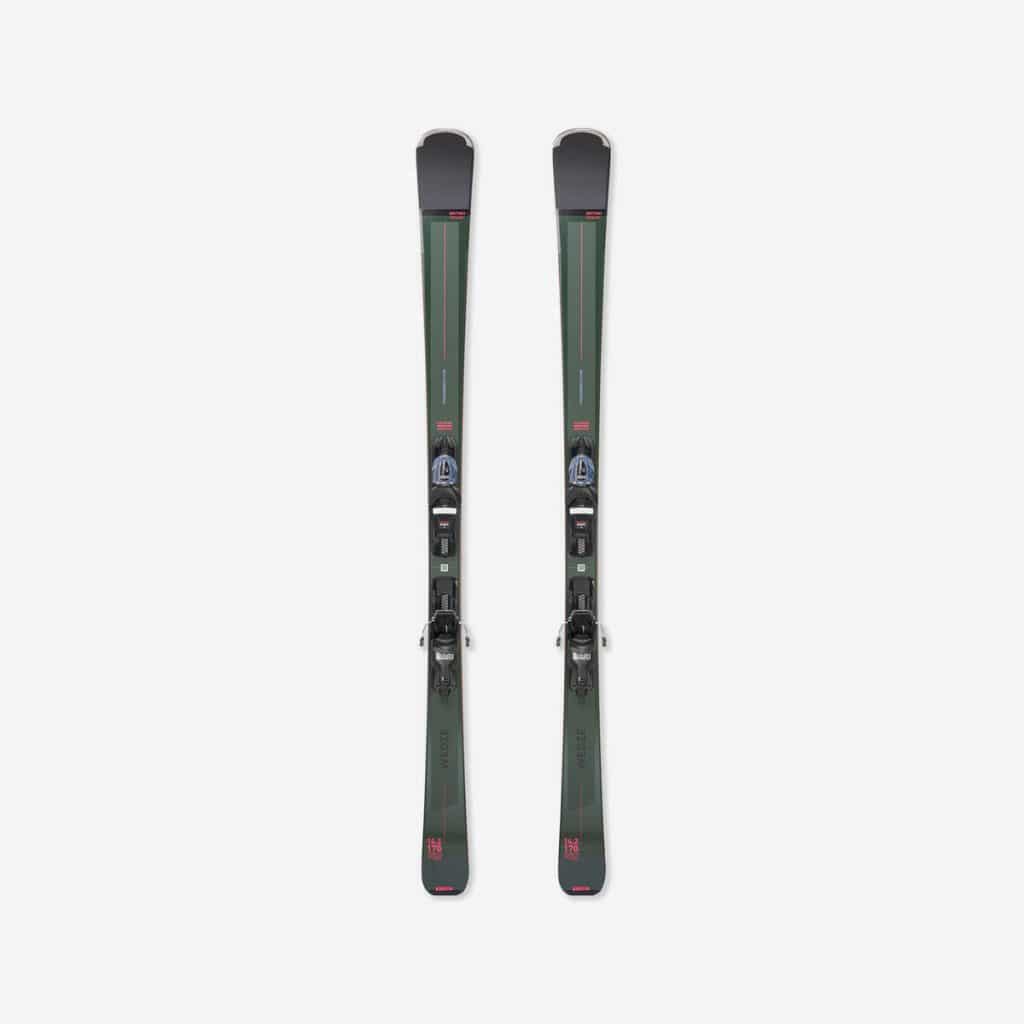 Test des skis homme Boost 580 kaki rose de Decathlon