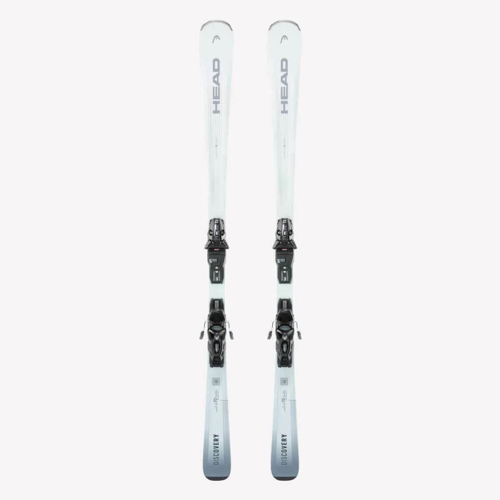Test : ski alpin Head Discovery 70 blanc et gris de Decathlon avec fixations