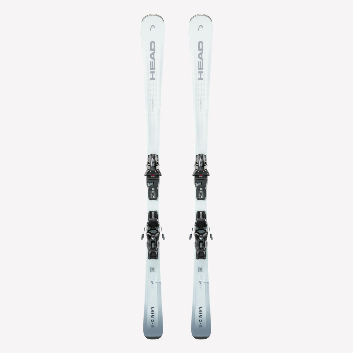 Test : ski alpin Head Discovery 70 blanc et gris de Decathlon avec fixations